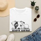 T-Shirt — "Just Here For The Balls" Puppy Golf Funny Graphic Tee