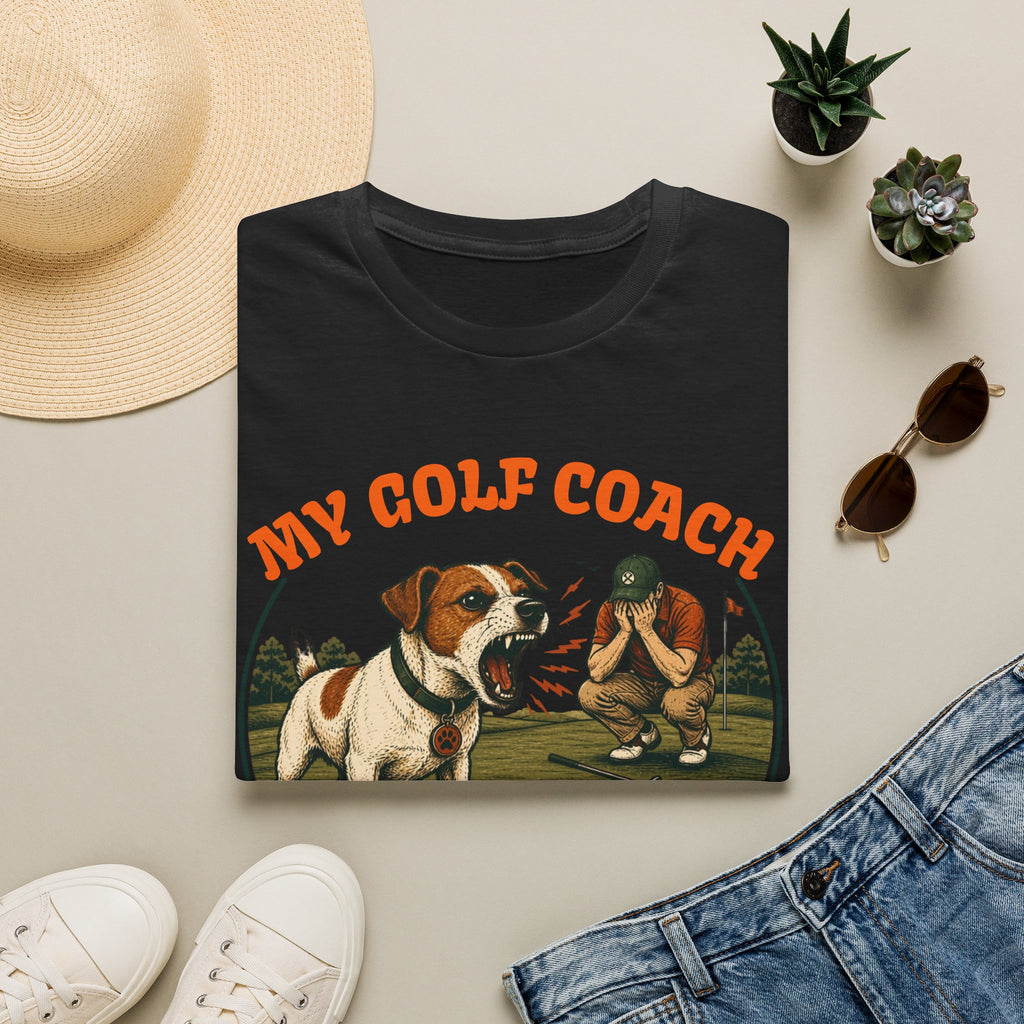 T-Shirt — My Golf Coach Has Anger Issues Vintage Golf Humor Tee
