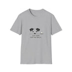 Dog Peeking with Golf Ball T‑Shirt — "Just Here for the Balls" Funny Pet Golfer Tee