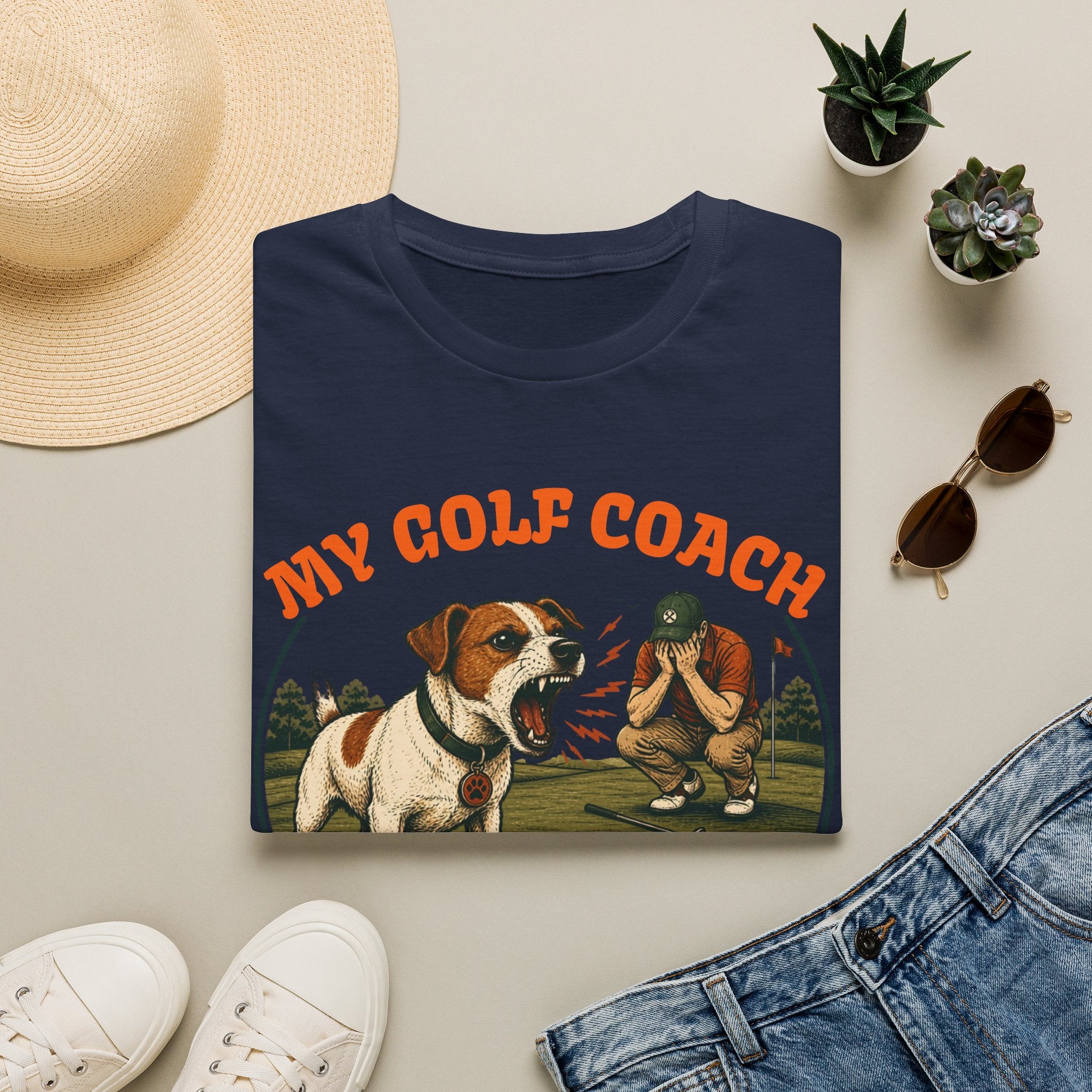 T-Shirt — My Golf Coach Has Anger Issues Vintage Golf Humor Tee