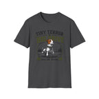 T-Shirt — "Tiny Terror, Big Drive" Hunting Dog Graphic