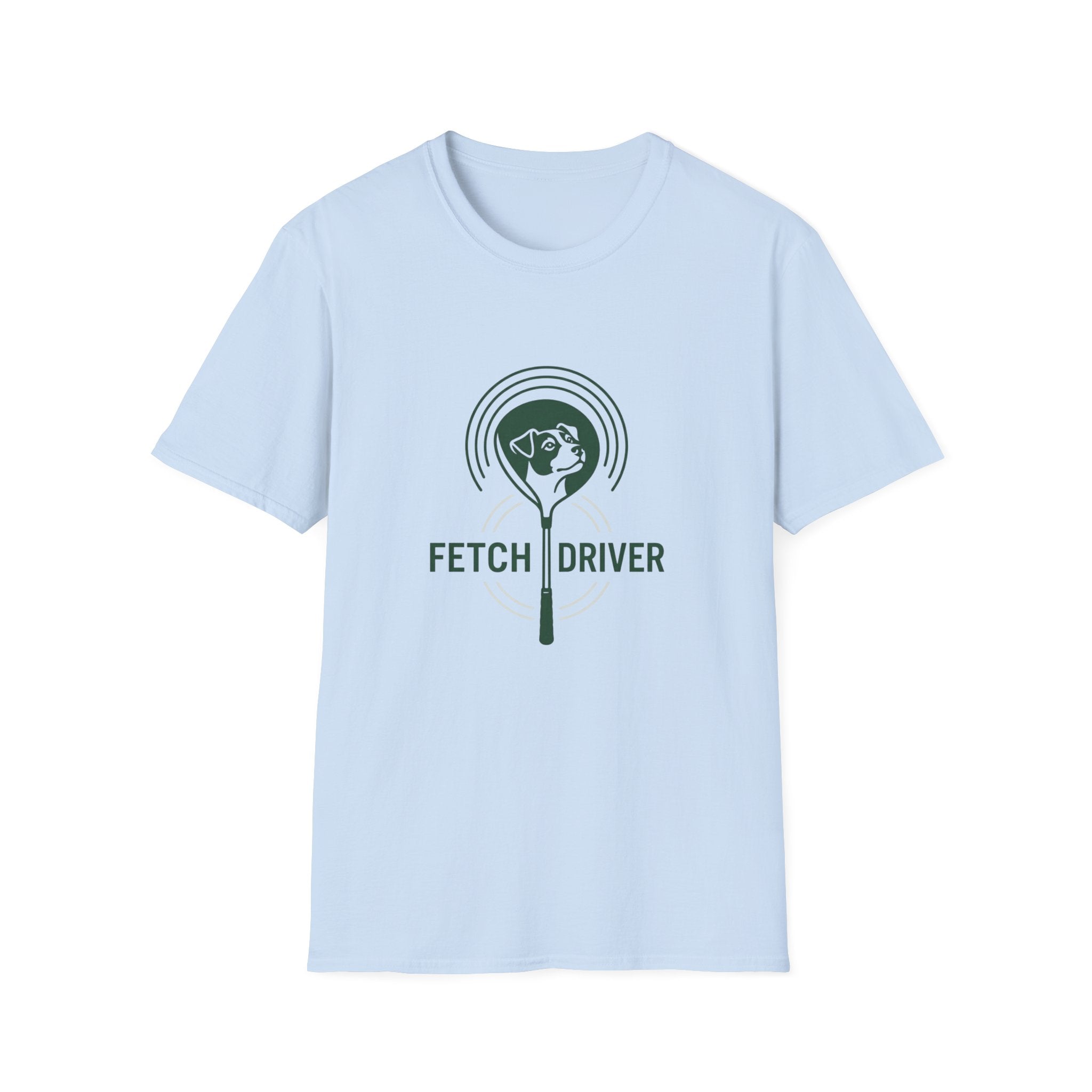 Fetch Driver T‑Shirt — Retro Tennis Ball & Dog Logo Tee