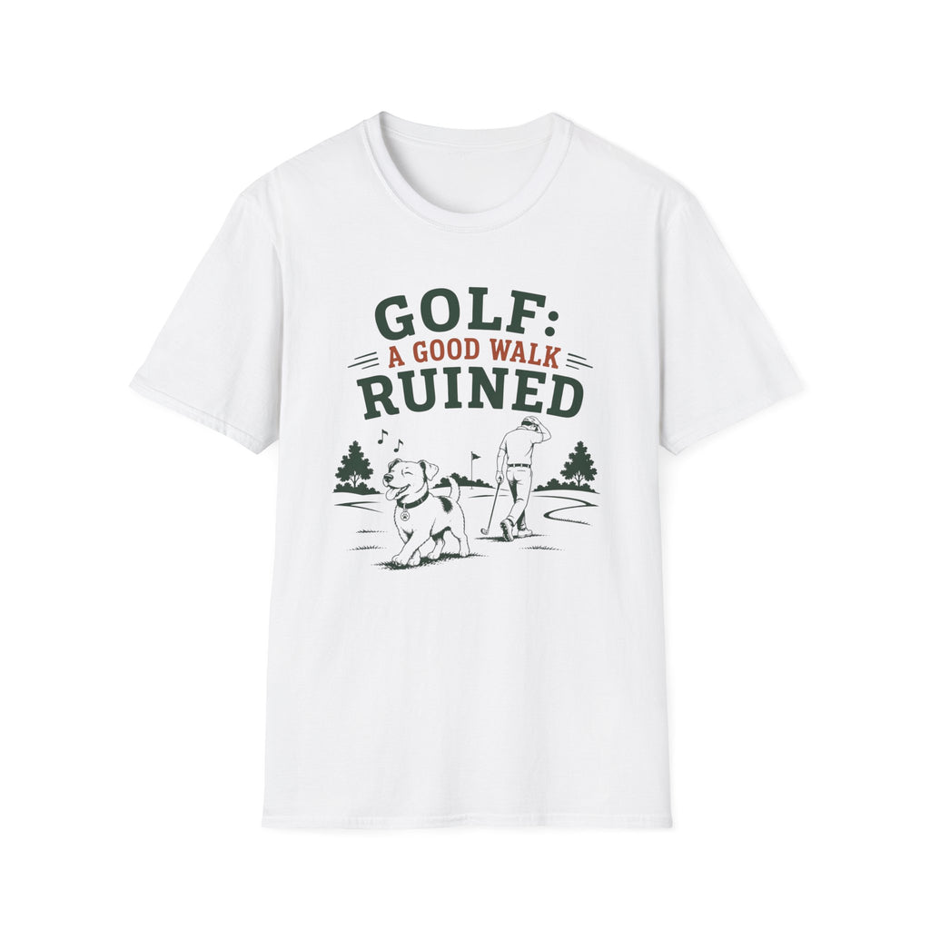 Golf T-Shirt — "GOLF: A GOOD WALK RUINED" Funny Golfing Tee for Golfers & Outdoor Fans