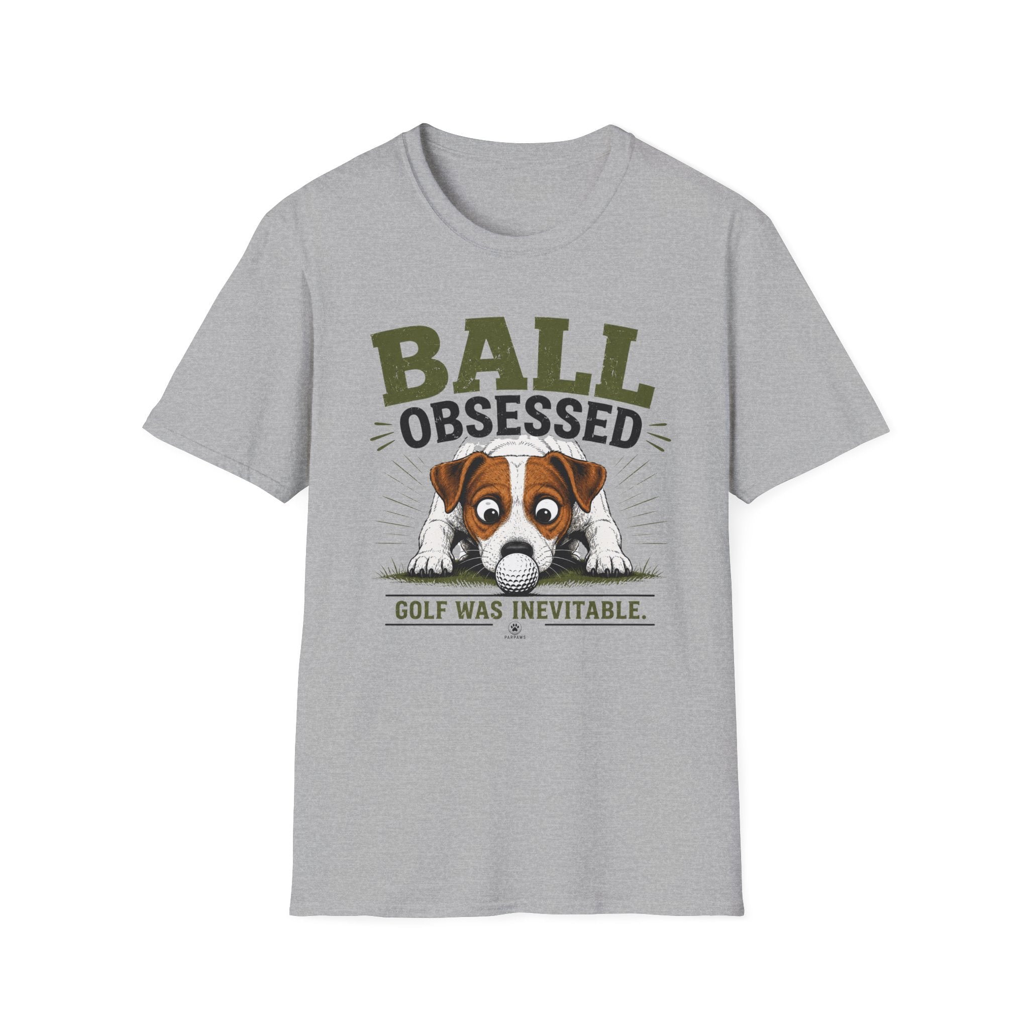 Ball Obsessed T‑Shirt – Cute Dog Golf Lover Graphic Tee