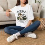 Golf Course Dog T-Shirt — "Fairway Security" Caddy Pup Graphic Tee