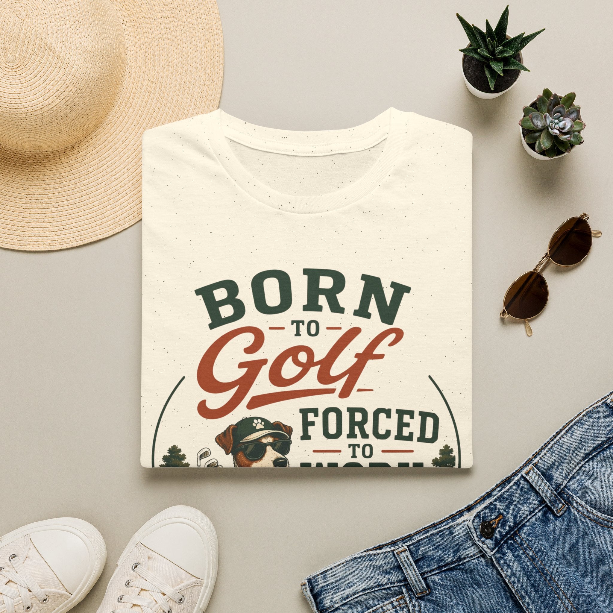 Born to Golf Forced to Work T-Shirt — Funny Golfing Shirt for Golf Lovers