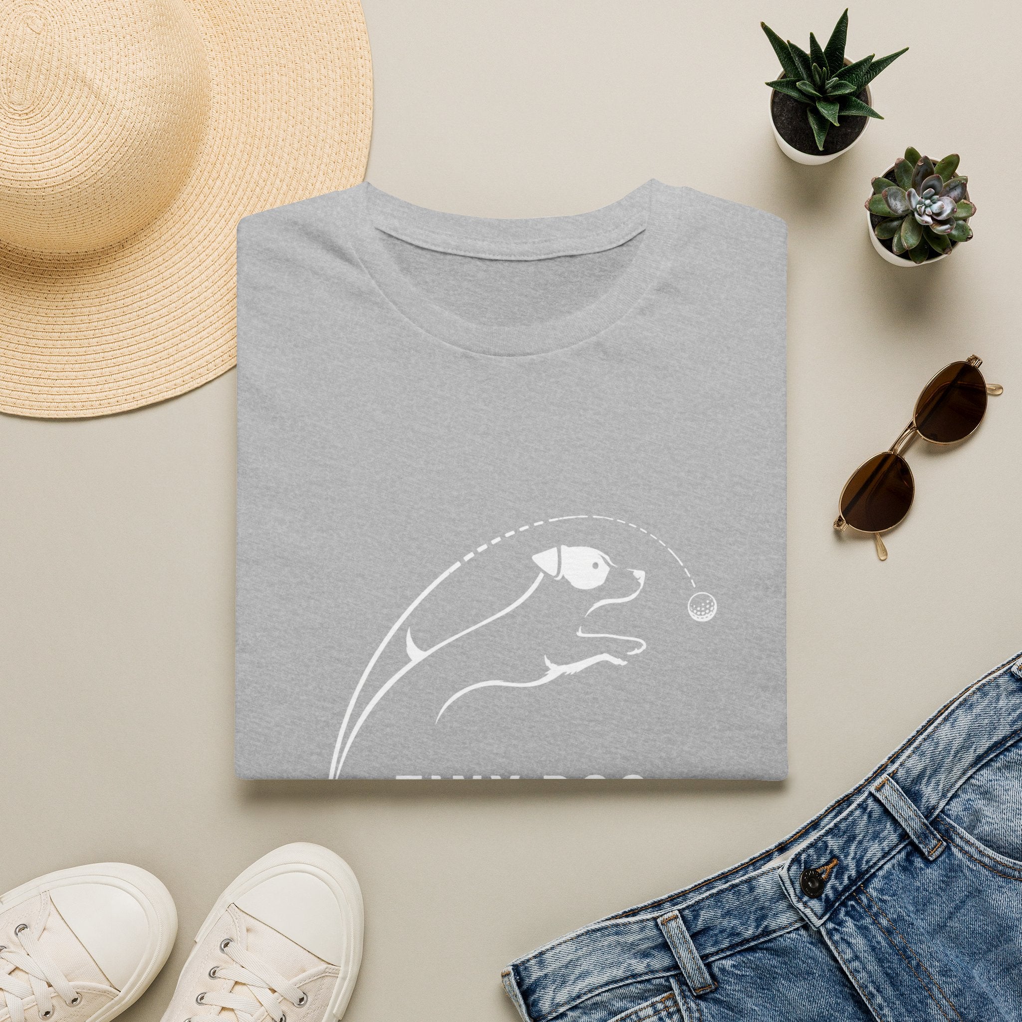 Tiny Dog Huge Drive T-Shirt — Playful Racing Dog Graphic Tee
