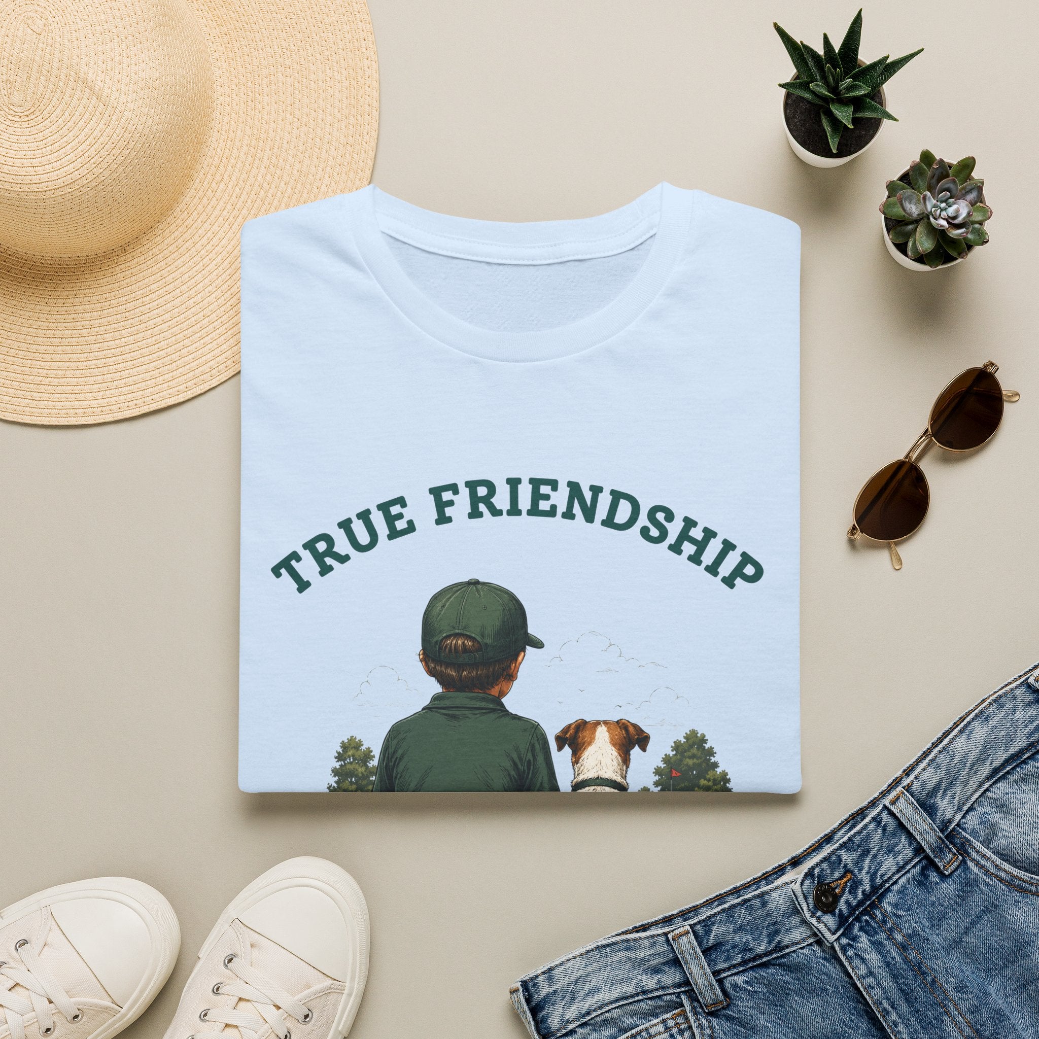 True Friendship T-Shirt — Boy and Dog Graphic