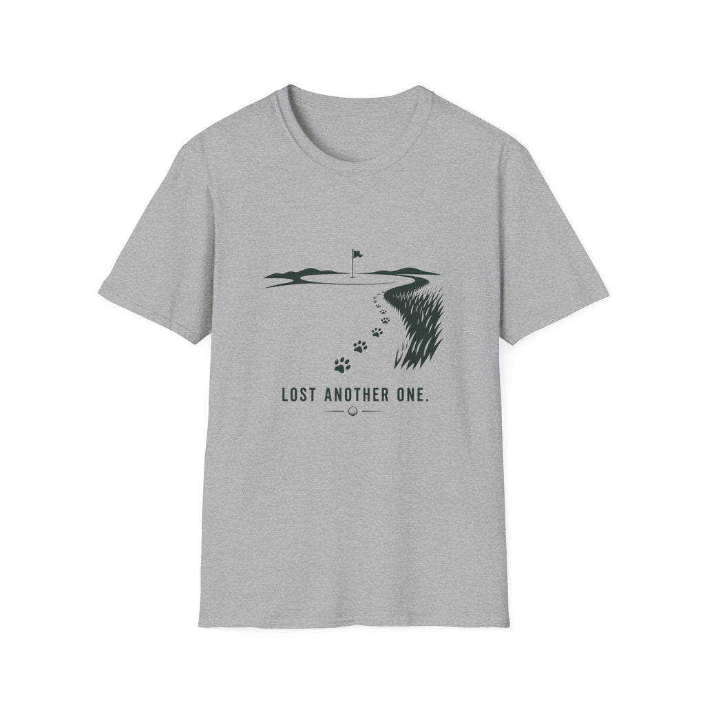 Golf Course Paw Prints T‑Shirt — 'Lost Another One' Pet Lover Golf Shirt
