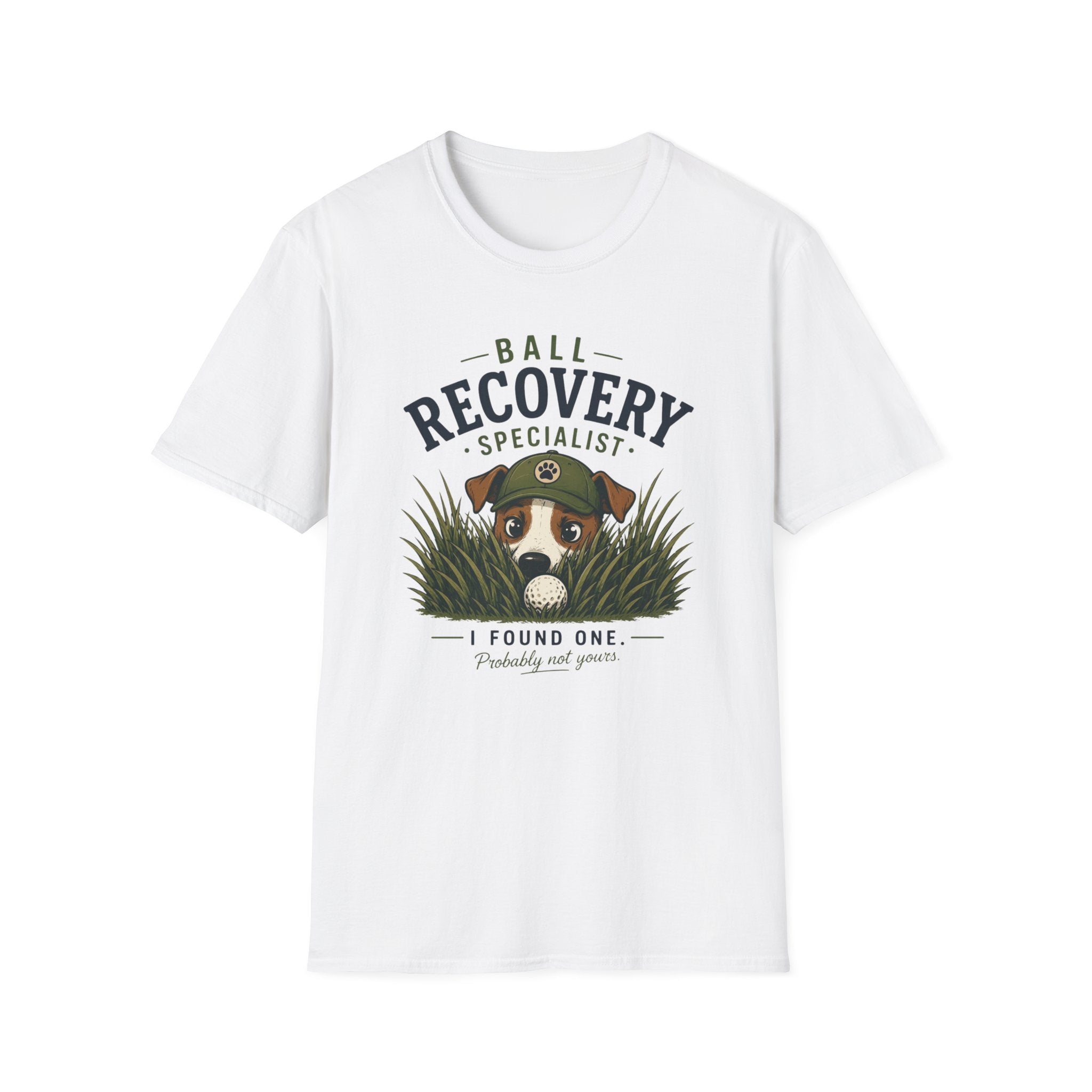 Recovery Specialist T‑Shirt — Ball Recovery Dog Design