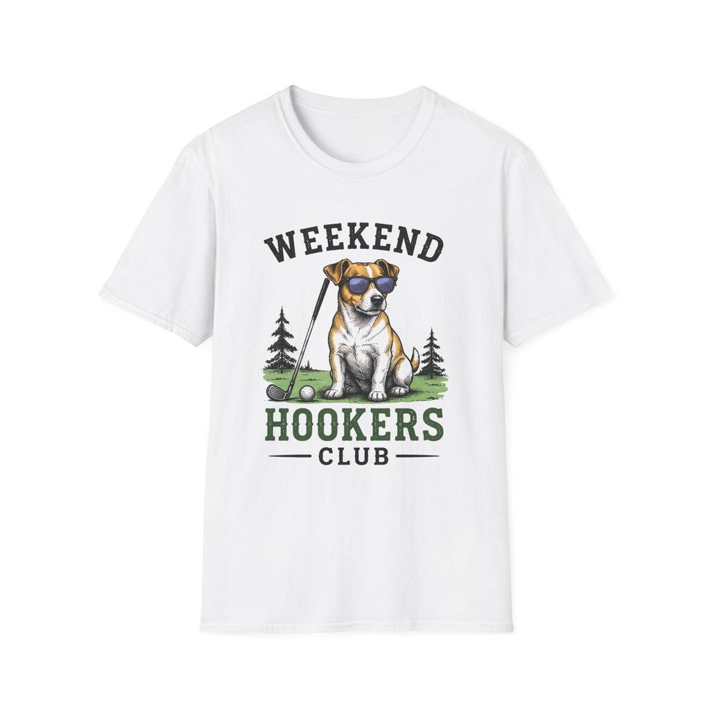 Weekend Hookers Club T-Shirt — Funny Dog Fishing Tee