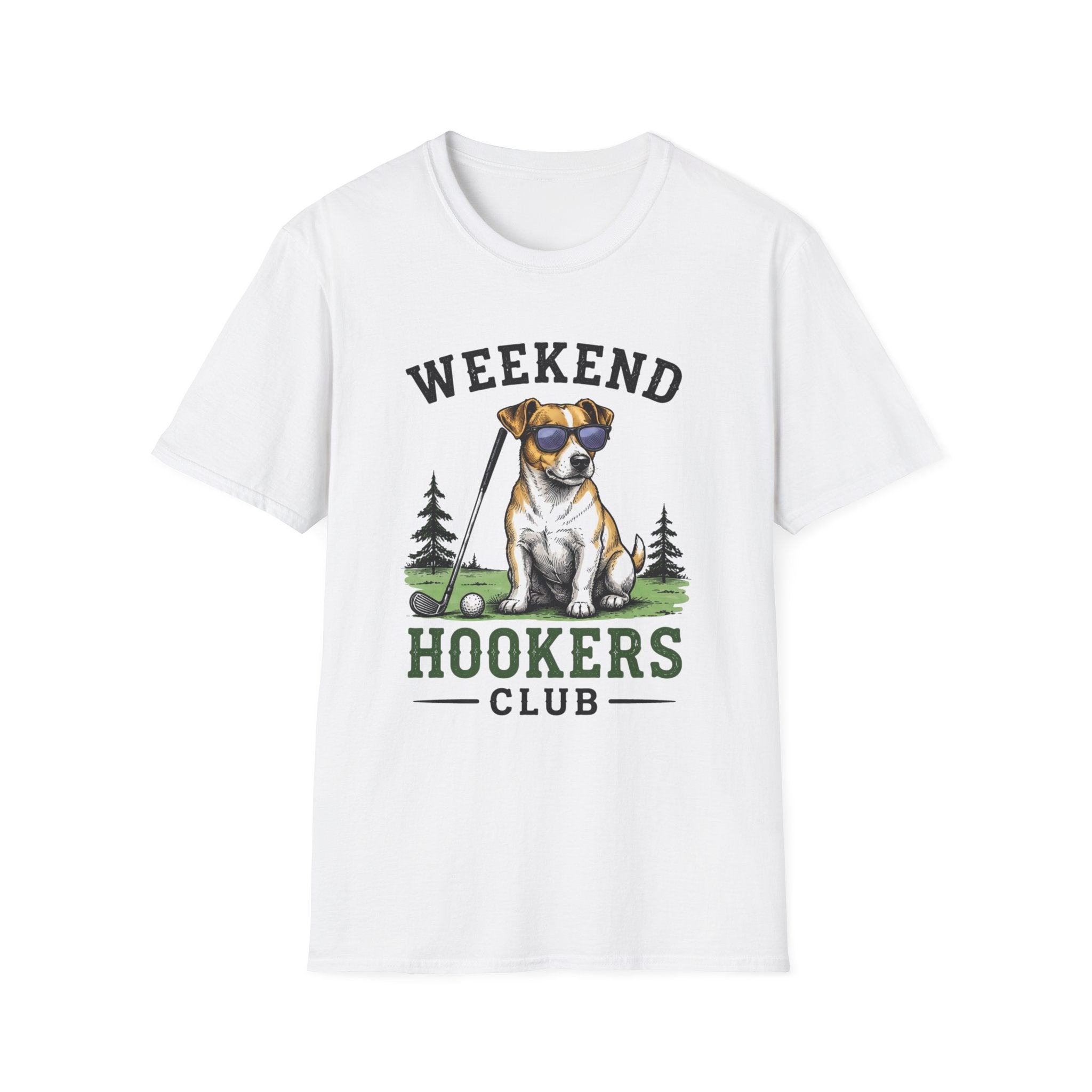 Weekend Hookers Club T-Shirt — Funny Dog Fishing Tee