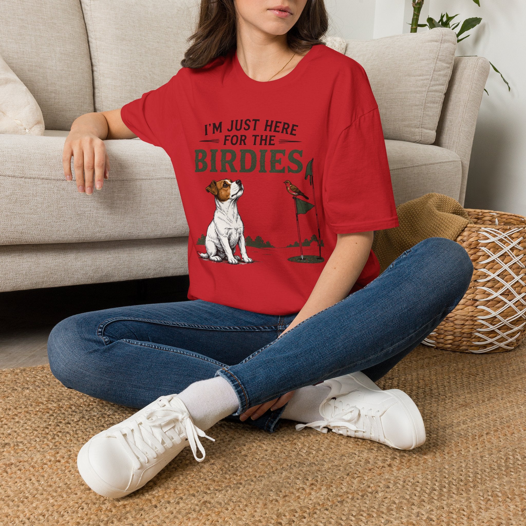 I'm Just Here for the Birdies Golf Dog T-Shirt