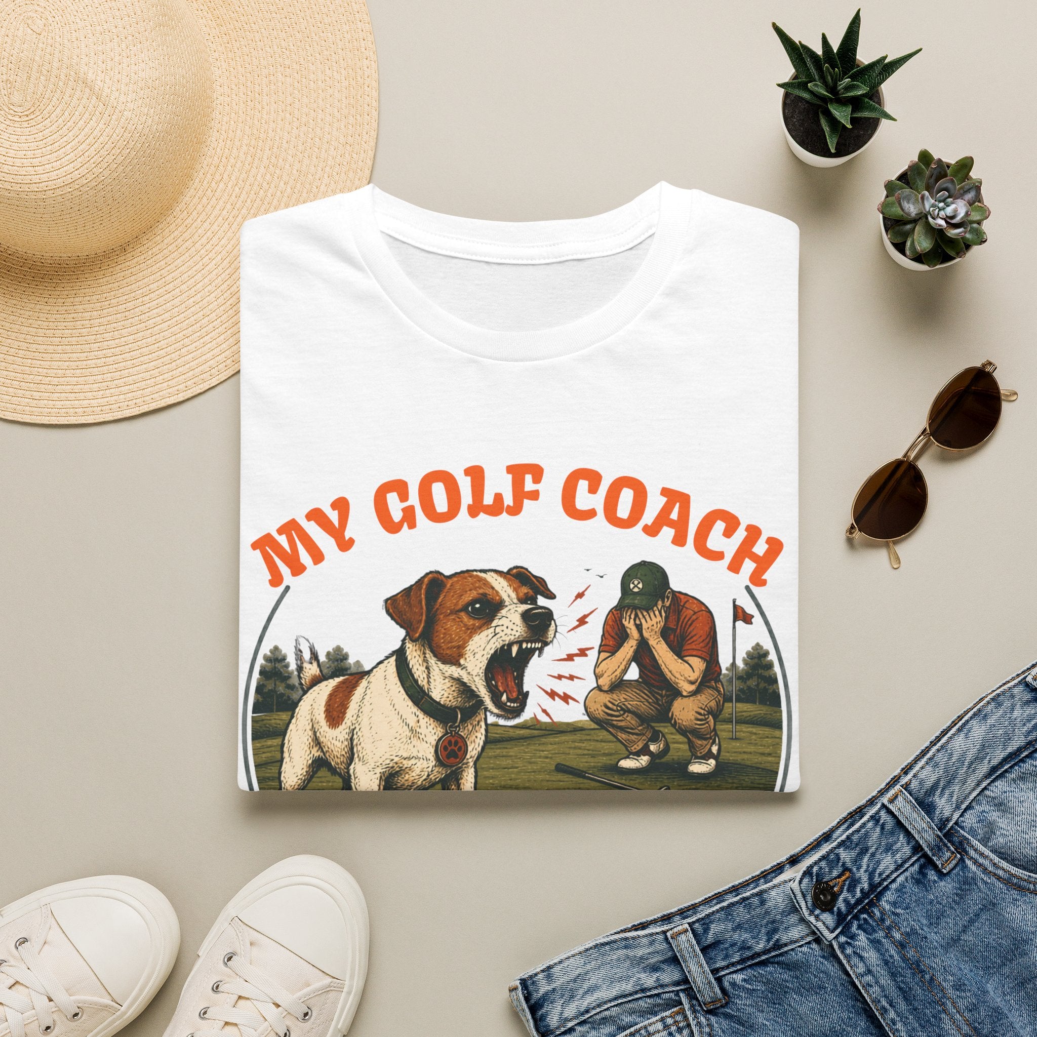 T-Shirt — My Golf Coach Has Anger Issues Vintage Golf Humor Tee