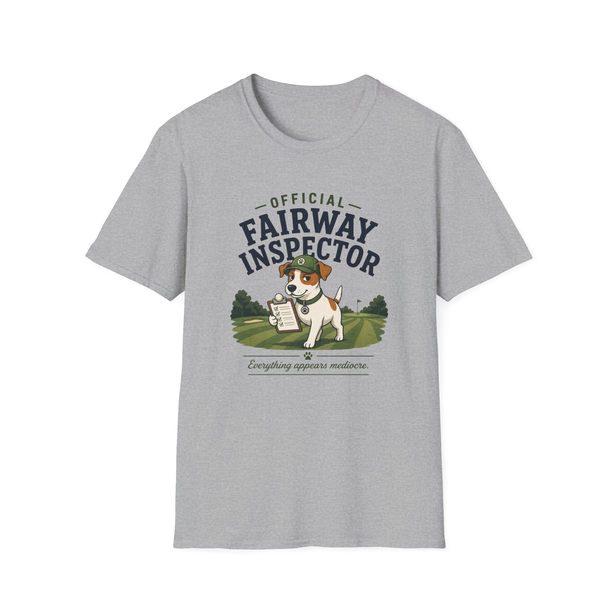 Official Fairway Inspector T-Shirt – Cute Golf Dog Graphic Tee