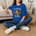 T-Shirt — "It's Definitely in Here" Dog Peeking Graphic