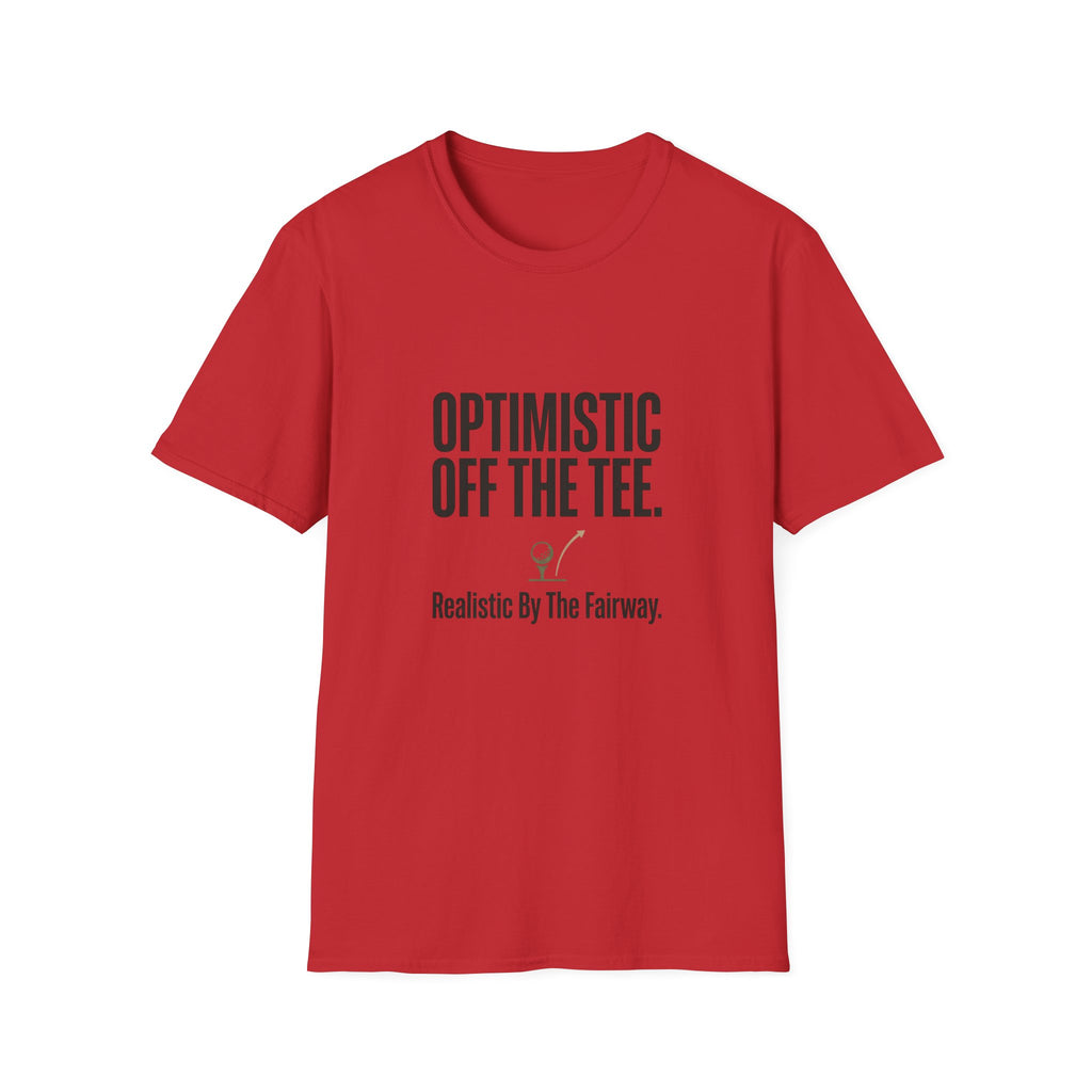 Optimistic Off The Tee T-Shirt — Funny Golf Graphic Tee