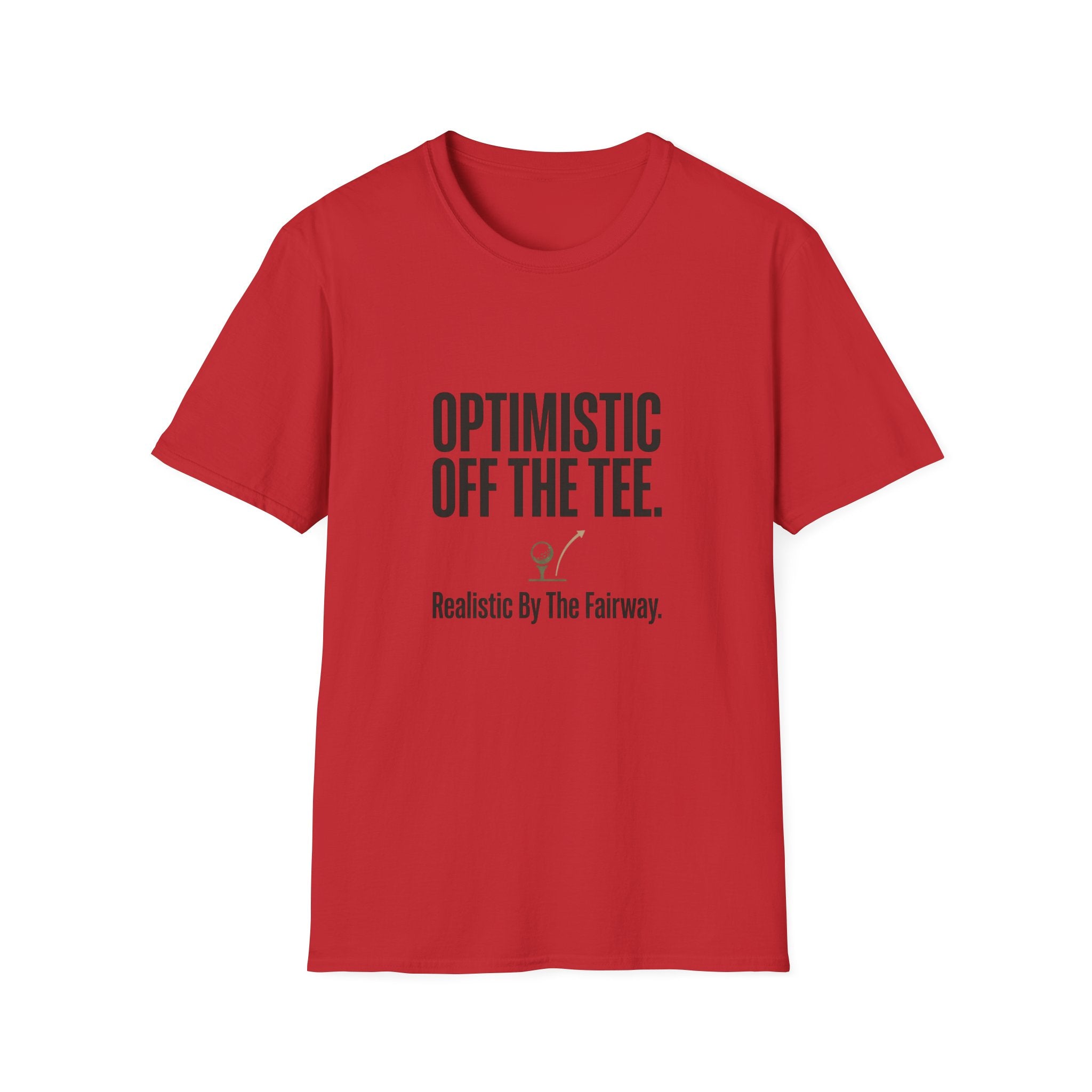 Optimistic Off The Tee T-Shirt — Funny Golf Graphic Tee