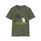 Golf Humor T-Shirt — "Playing Through My Issues" Funny Golfer Design