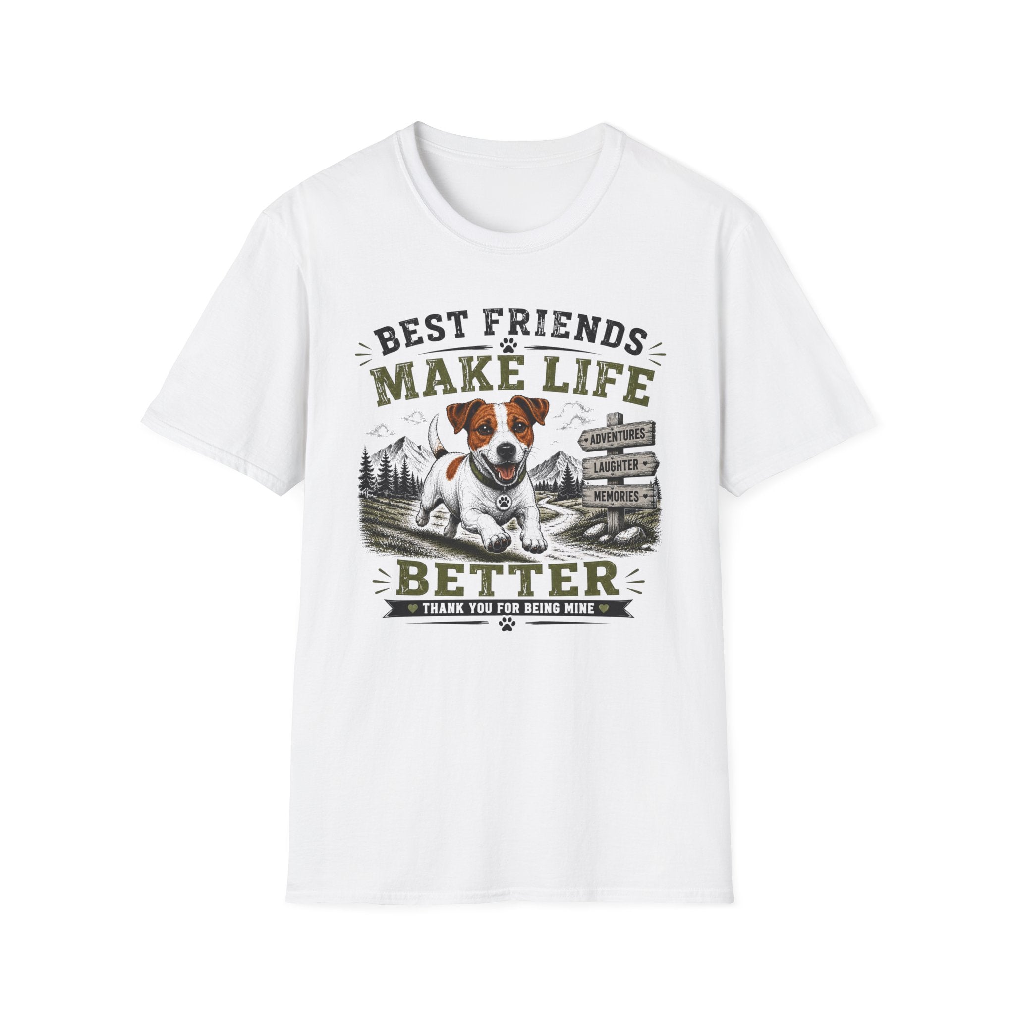 Dog Lover T-Shirt — "Best Friends Make Life" Graphic Tee