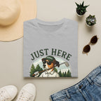 Golf Dog T‑Shirt — "Just Here for Birdies" Casual Golfing Tee