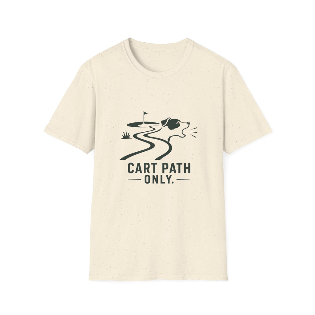 Golf Dog T-Shirt — 'Cart Path Only' Funny Golfing Graphic Tee