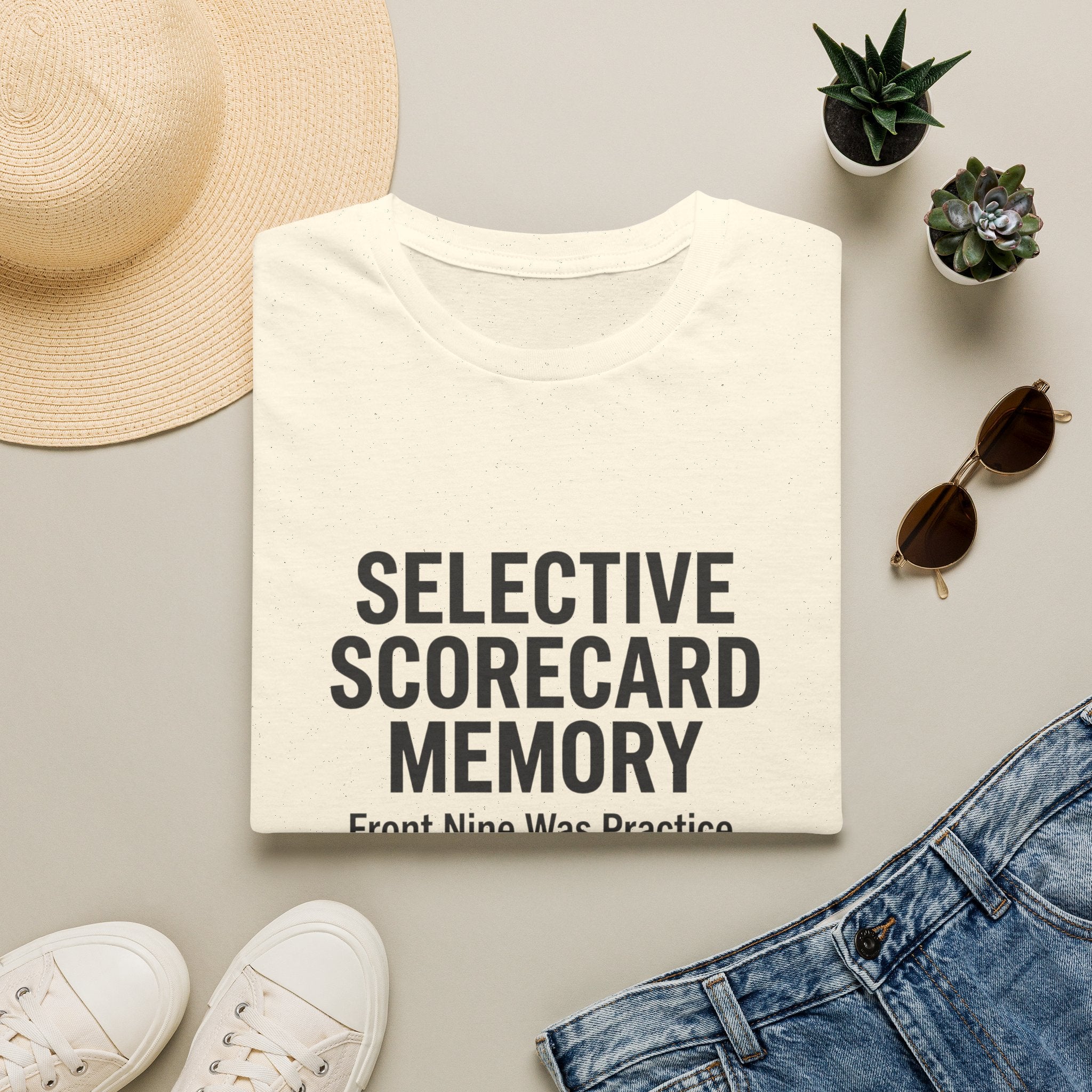 Selective Scorecard Memory T-Shirt — Funny Practice Golf Scorecard Tee