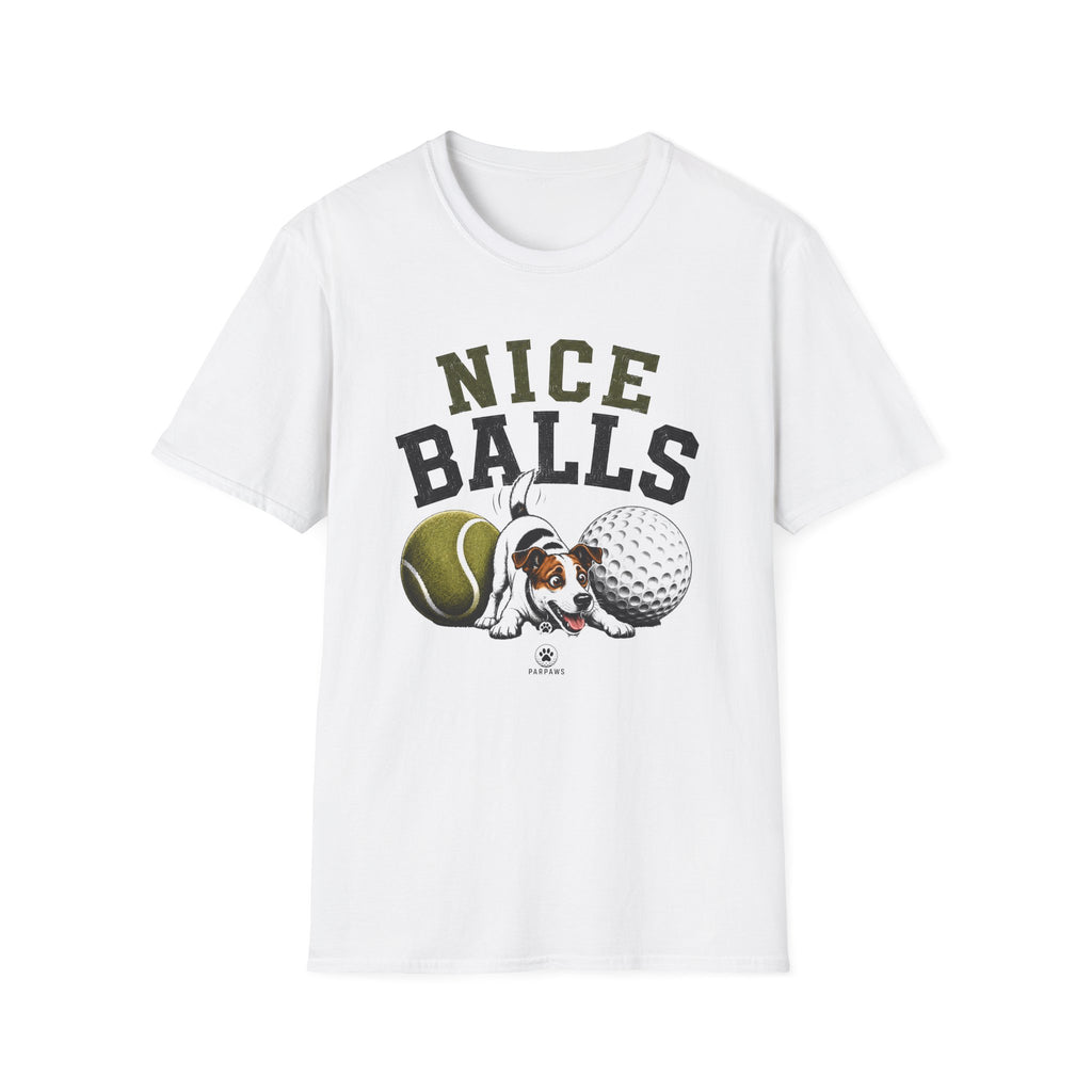 Nice Balls Graphic T‑Shirt — Funny Tennis & Golf Sports Tee