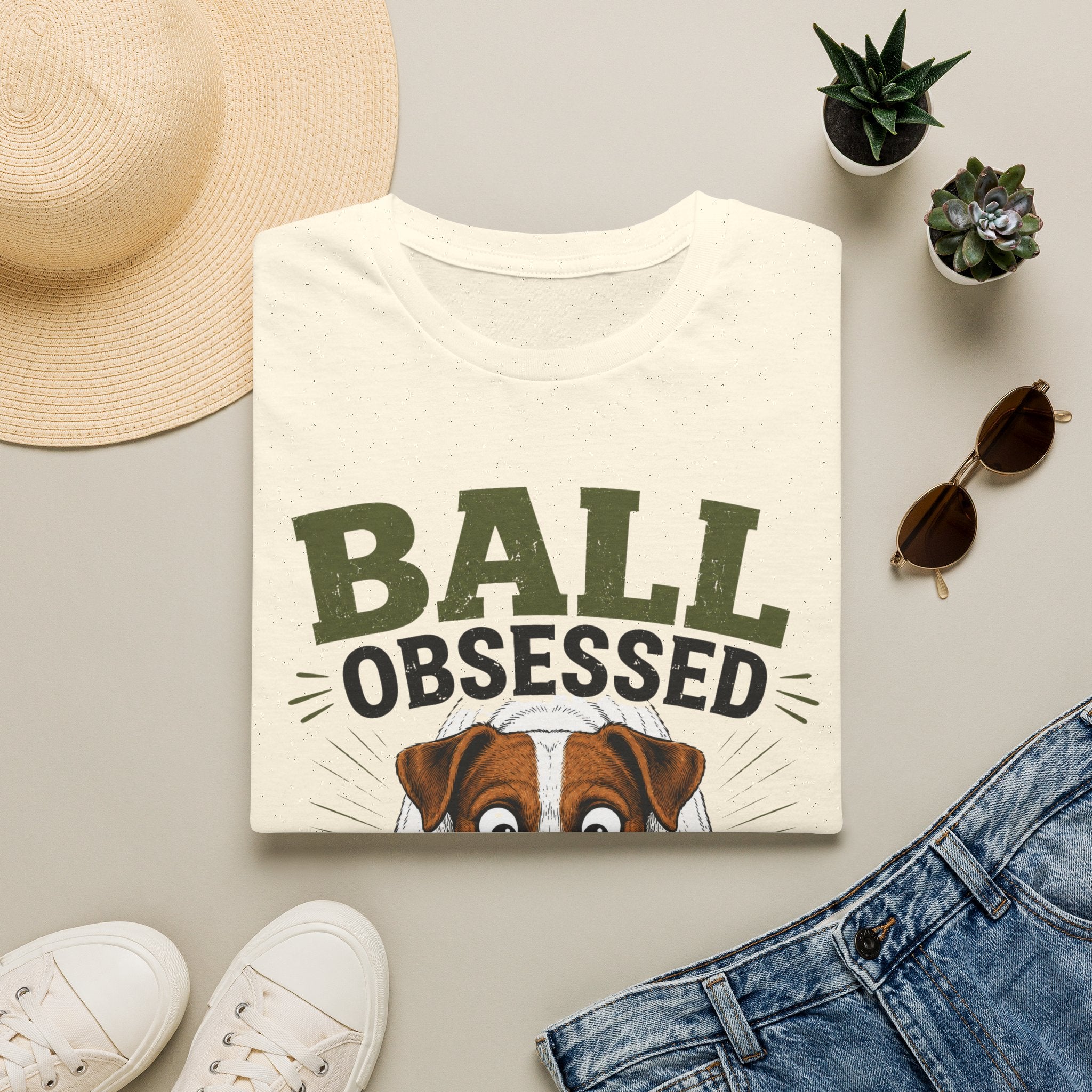 Ball Obsessed T‑Shirt – Cute Dog Golf Lover Graphic Tee