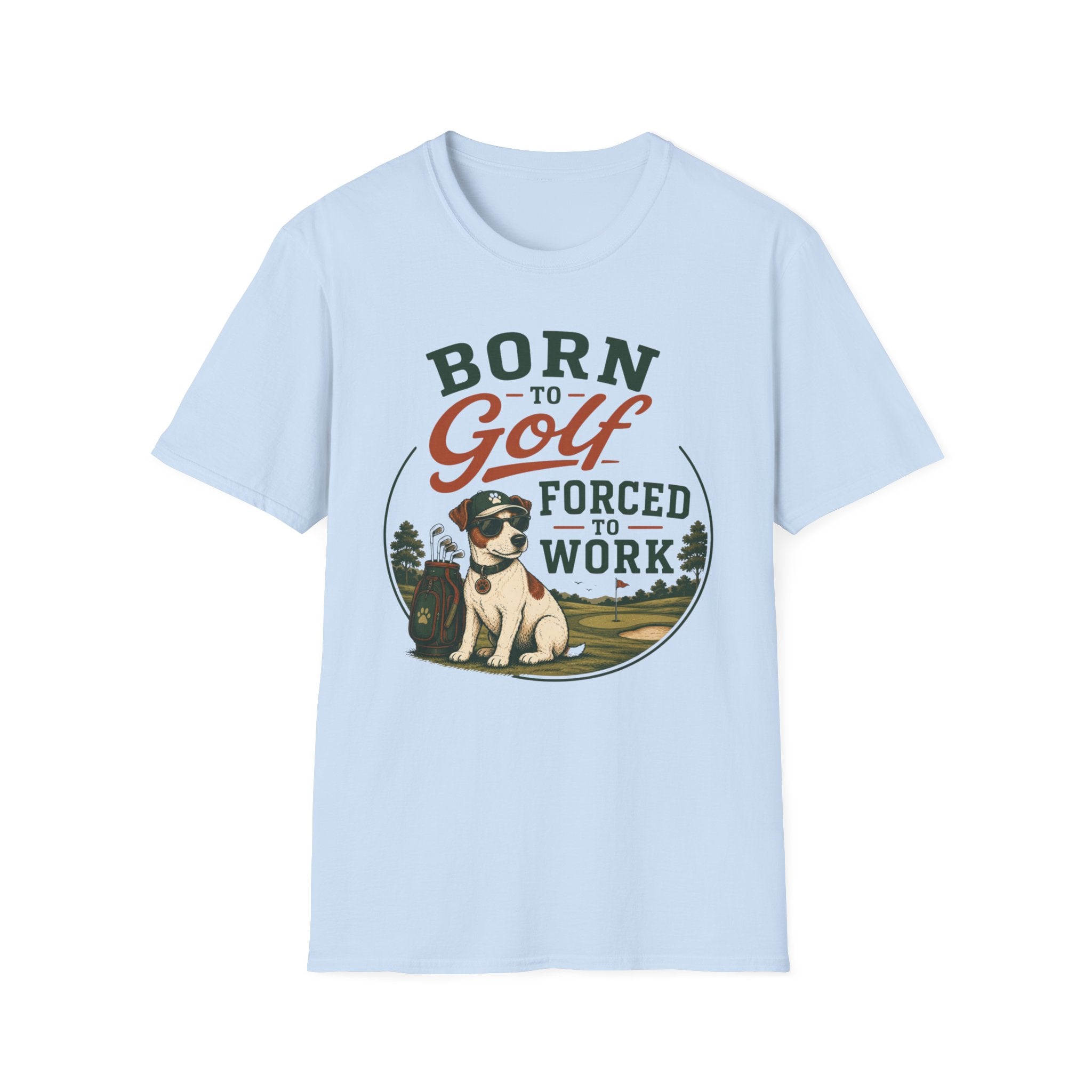 Born to Golf Forced to Work T-Shirt — Funny Golfing Shirt for Golf Lovers