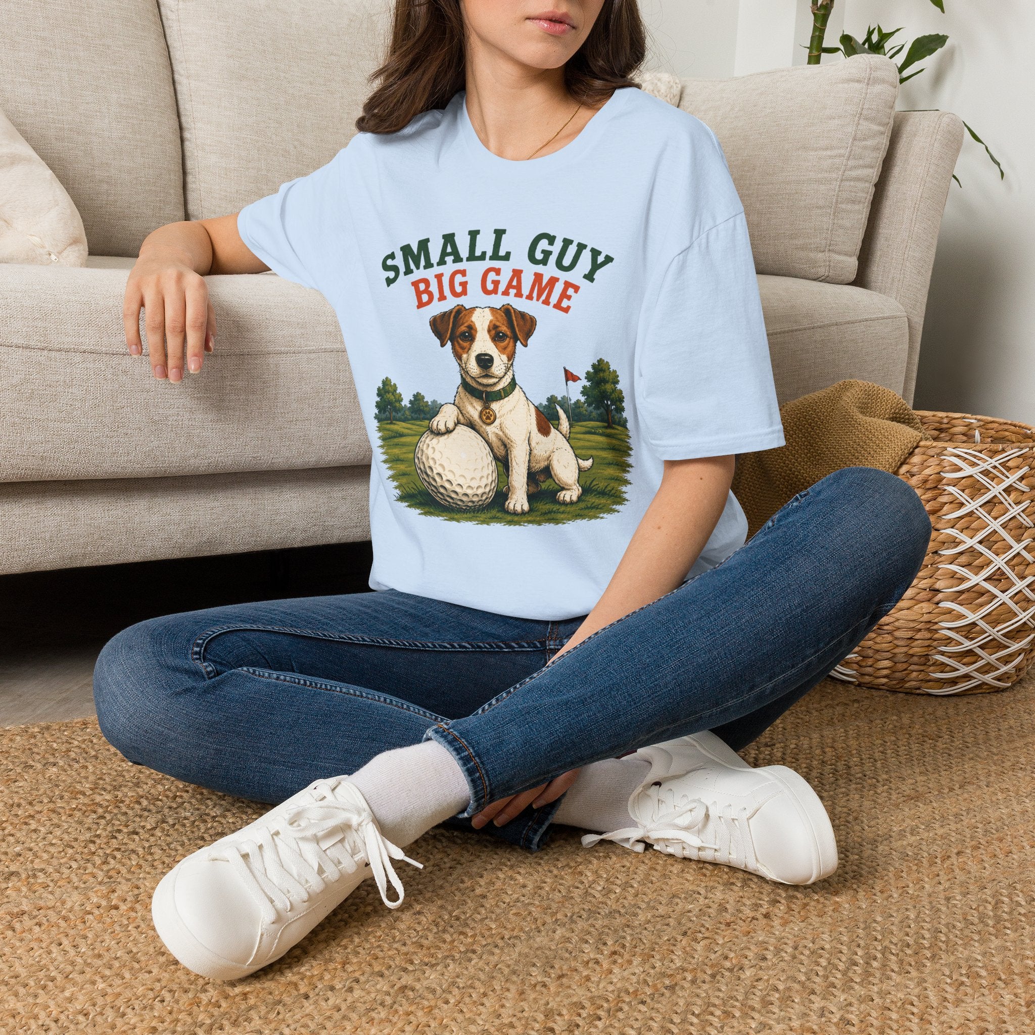 Small Guy Big Game T-Shirt — Golf Dog Graphic Tee