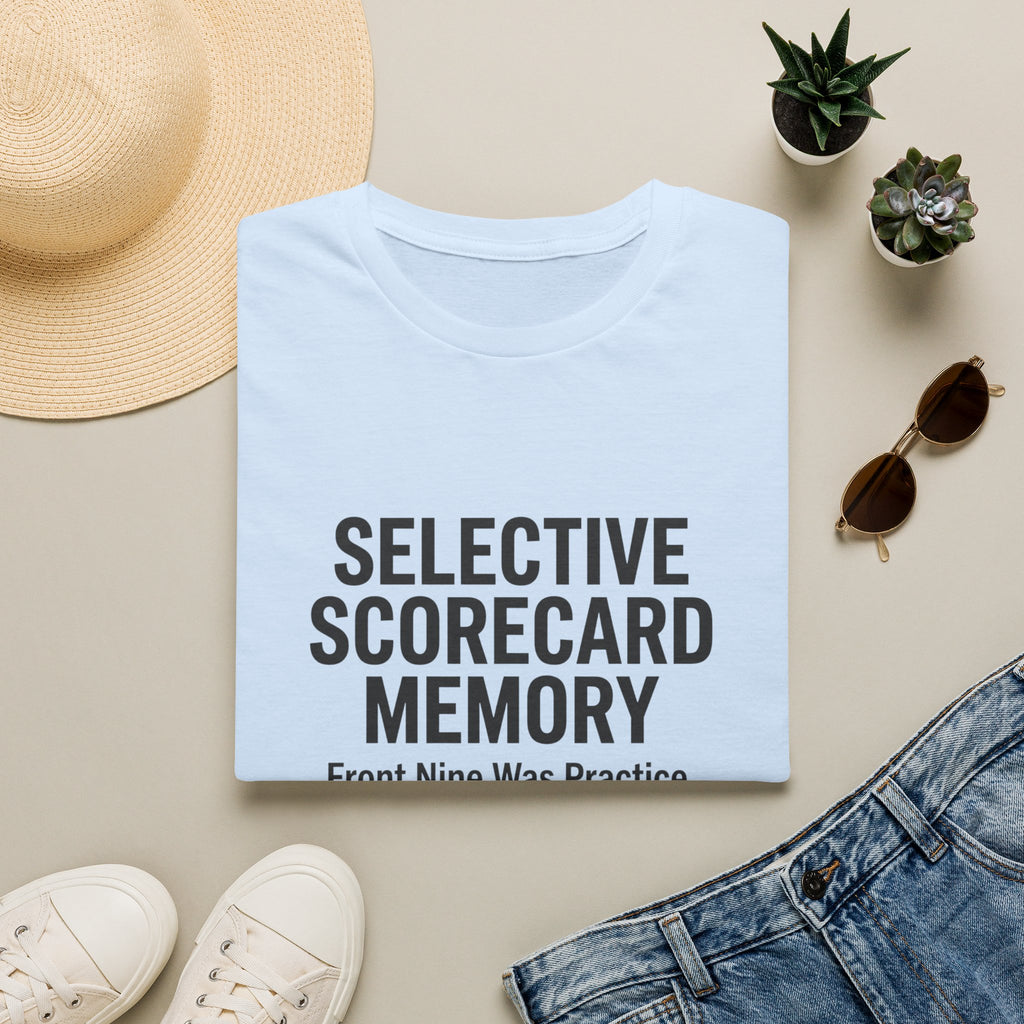 Selective Scorecard Memory T-Shirt — Funny Practice Golf Scorecard Tee