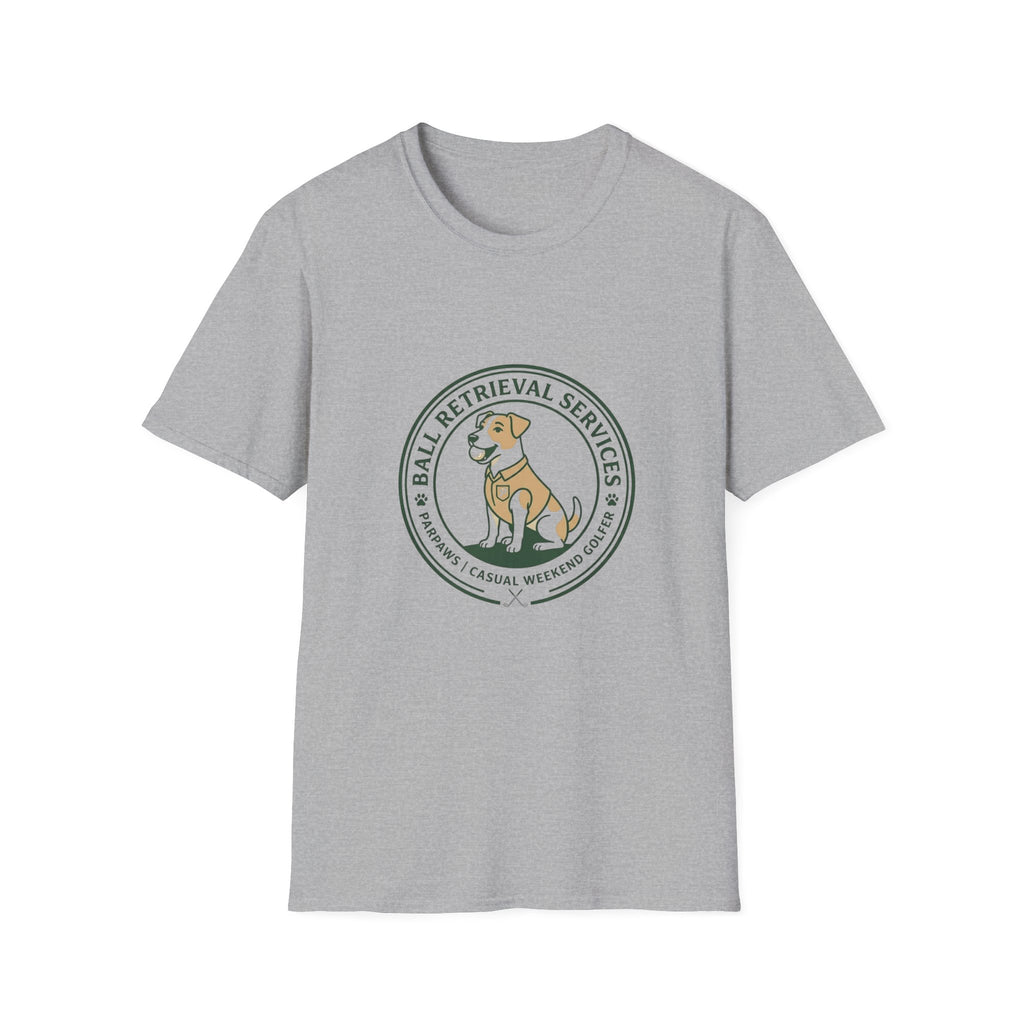 Ball Retrieval Services Dog T‑Shirt — Retro Retriever Logo Tee