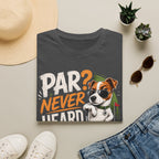 Golf Dog T‑Shirt — “Par? Never Heard of Her” Funny Golfing Graphic Tee