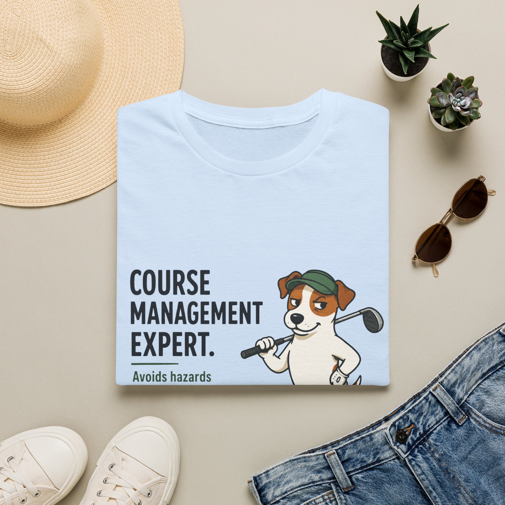 Golf Course Management Expert T-Shirt — Funny Golf Dog Design