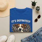 T-Shirt — "It's Definitely in Here" Dog Peeking Graphic