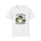 Golf Dog T‑Shirt — "Just Here for Birdies" Casual Golfing Tee