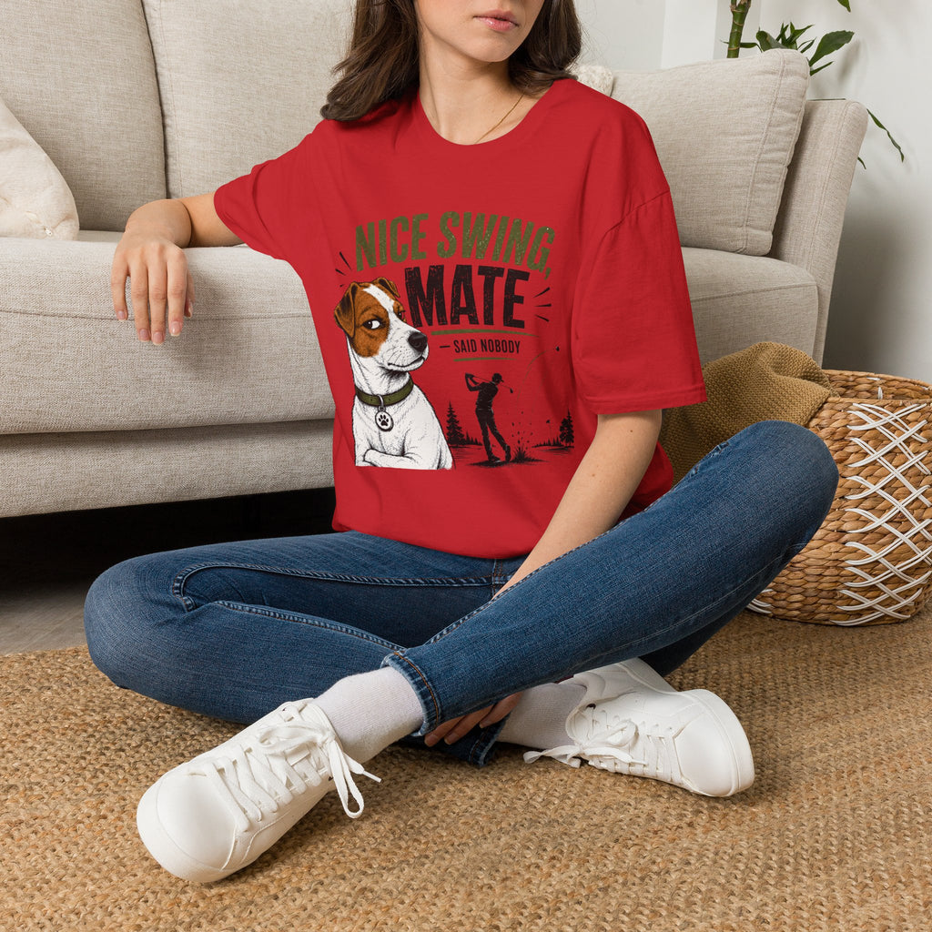 Nice Swing Mate T-Shirt — Funny Golf Dog Graphic Tee