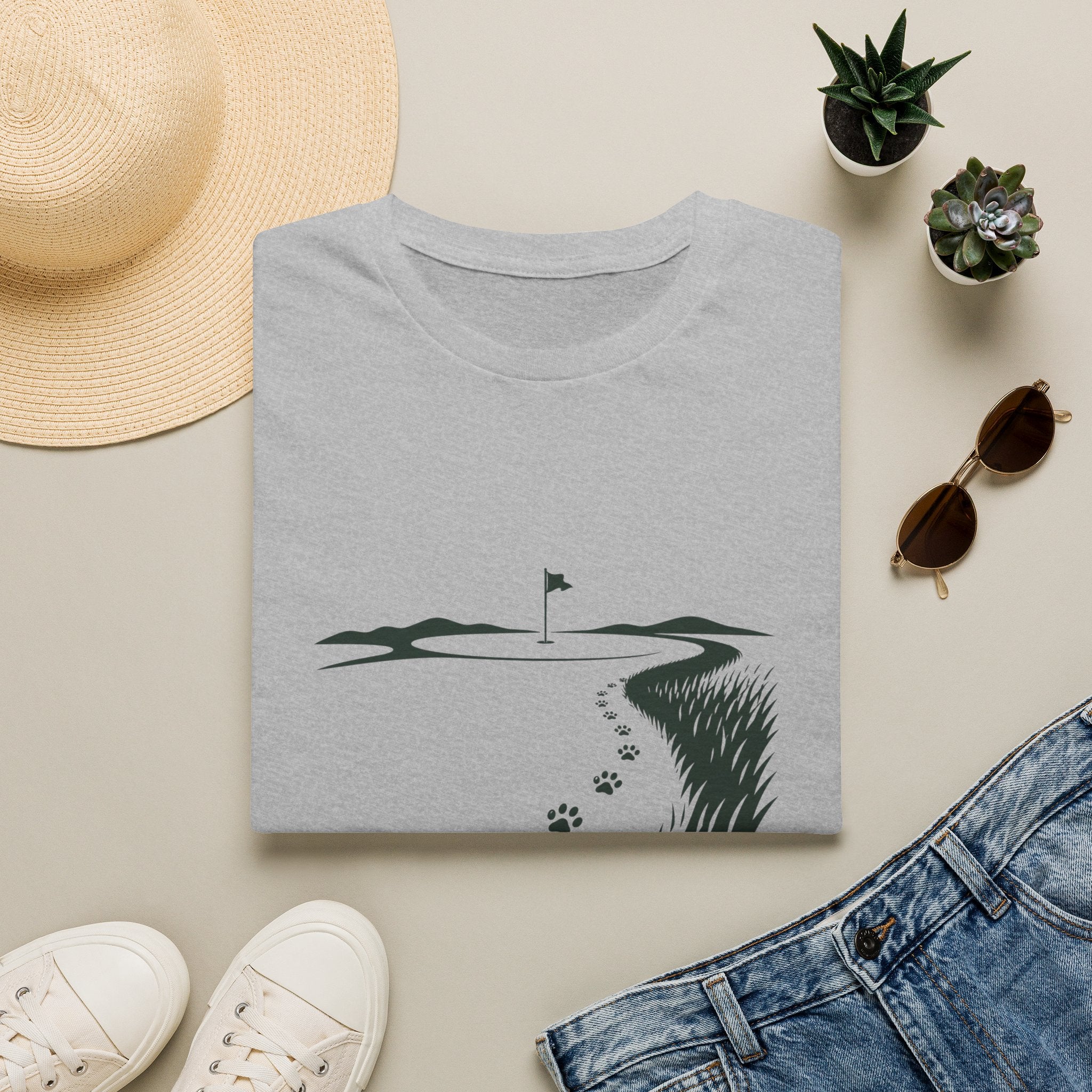Golf Course Paw Prints T‑Shirt — 'Lost Another One' Pet Lover Golf Shirt