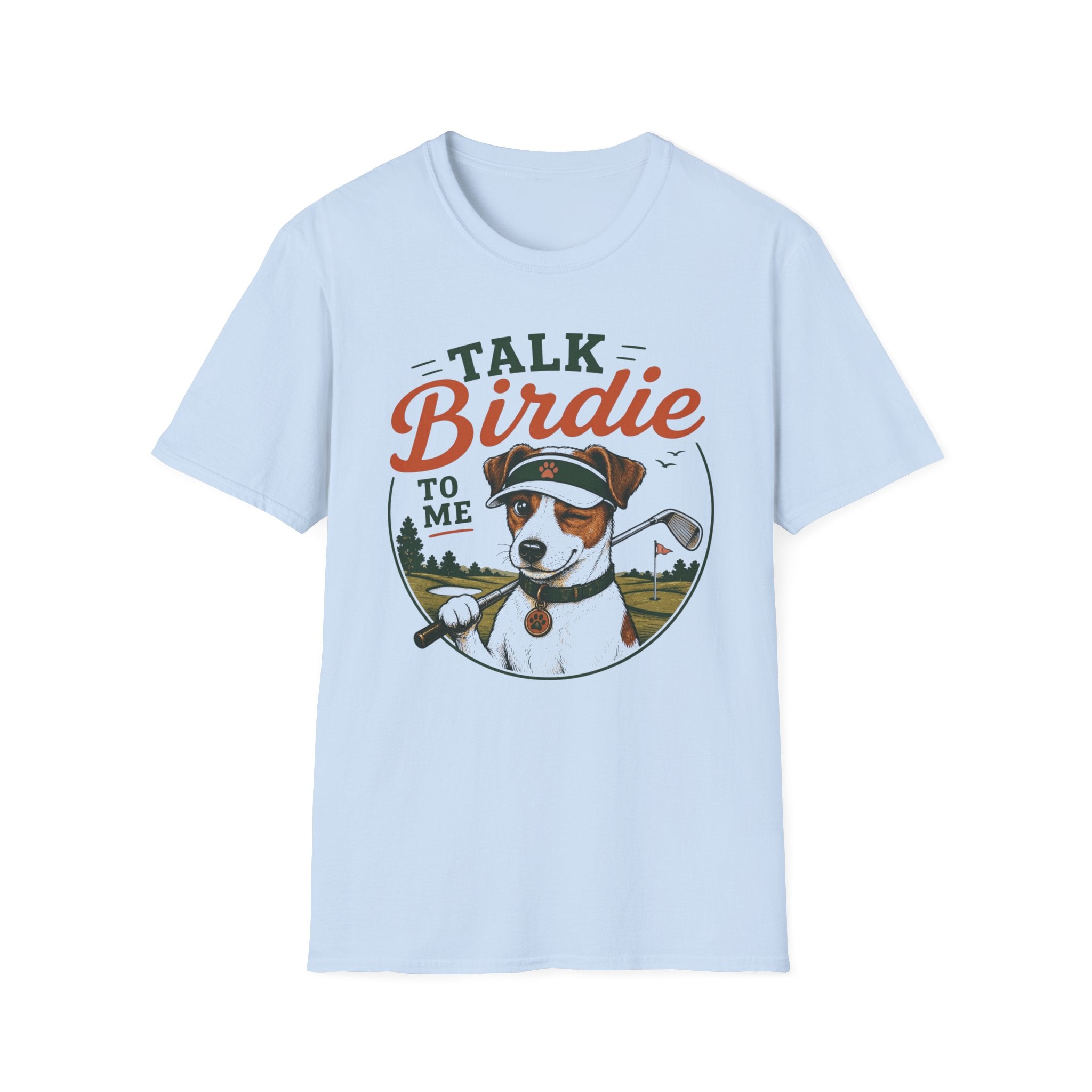 Talk Birdie To Me T‑Shirt — Funny Golf Dog Graphic Tee
