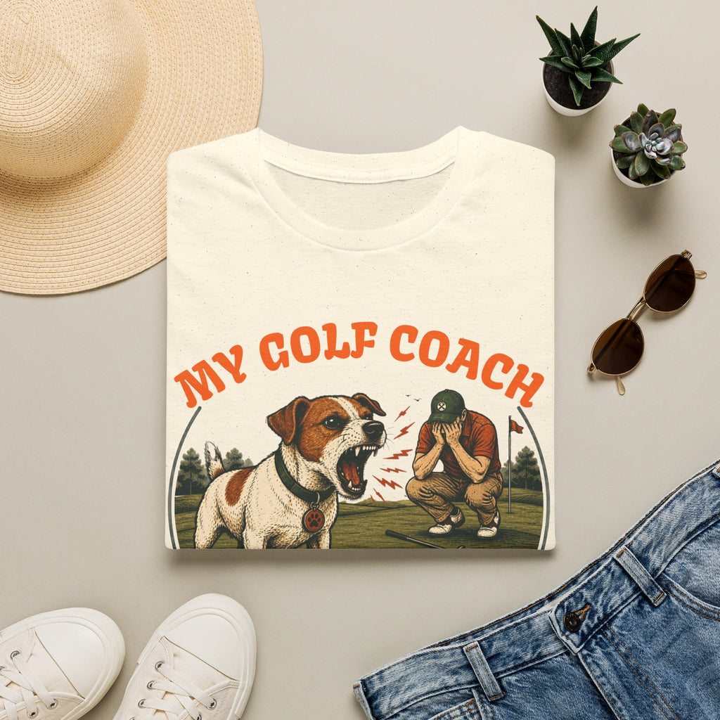 T-Shirt — My Golf Coach Has Anger Issues Vintage Golf Humor Tee
