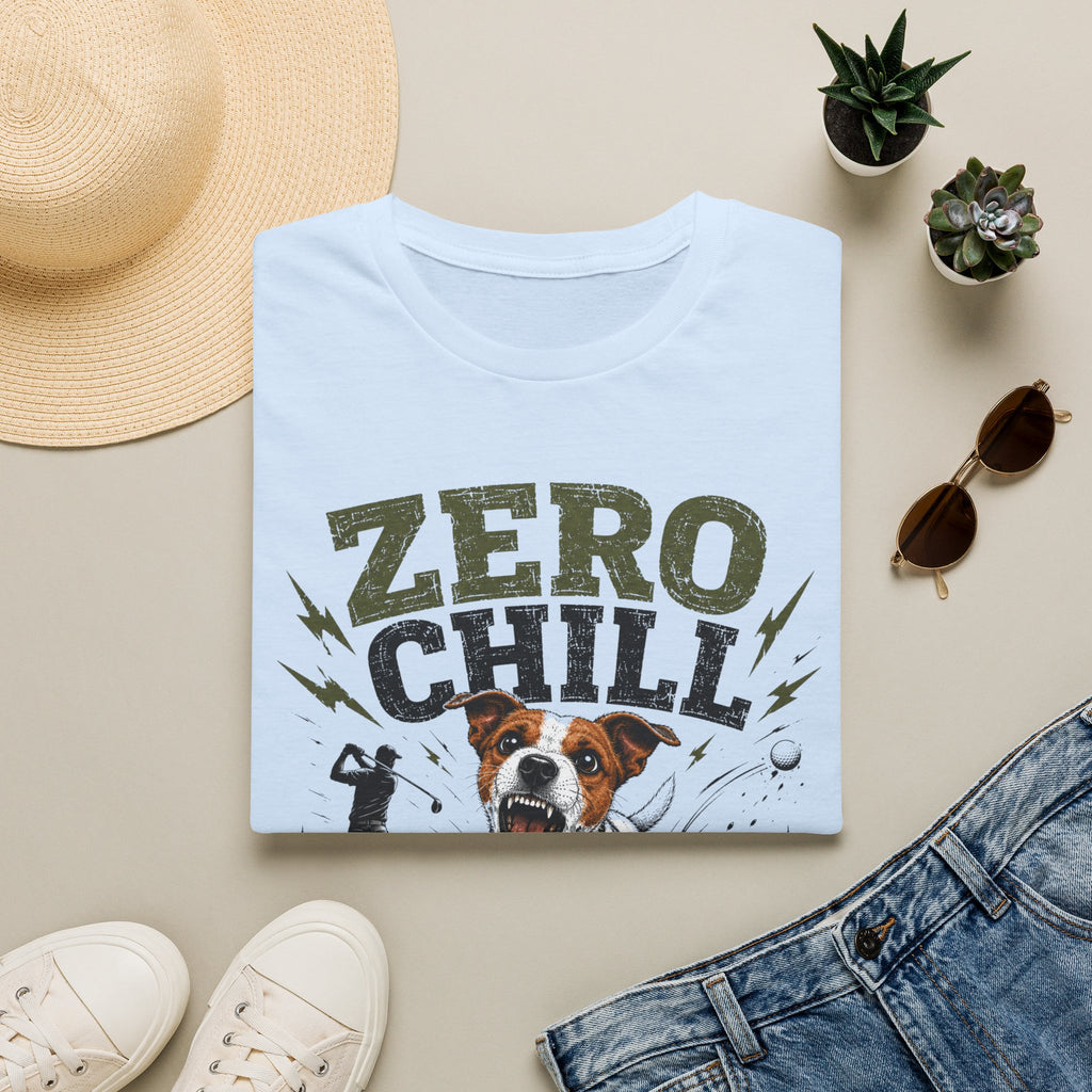 Zero Chill T-Shirt — Funny Golf Dog Graphic Tee for Golfers & Dog Lovers