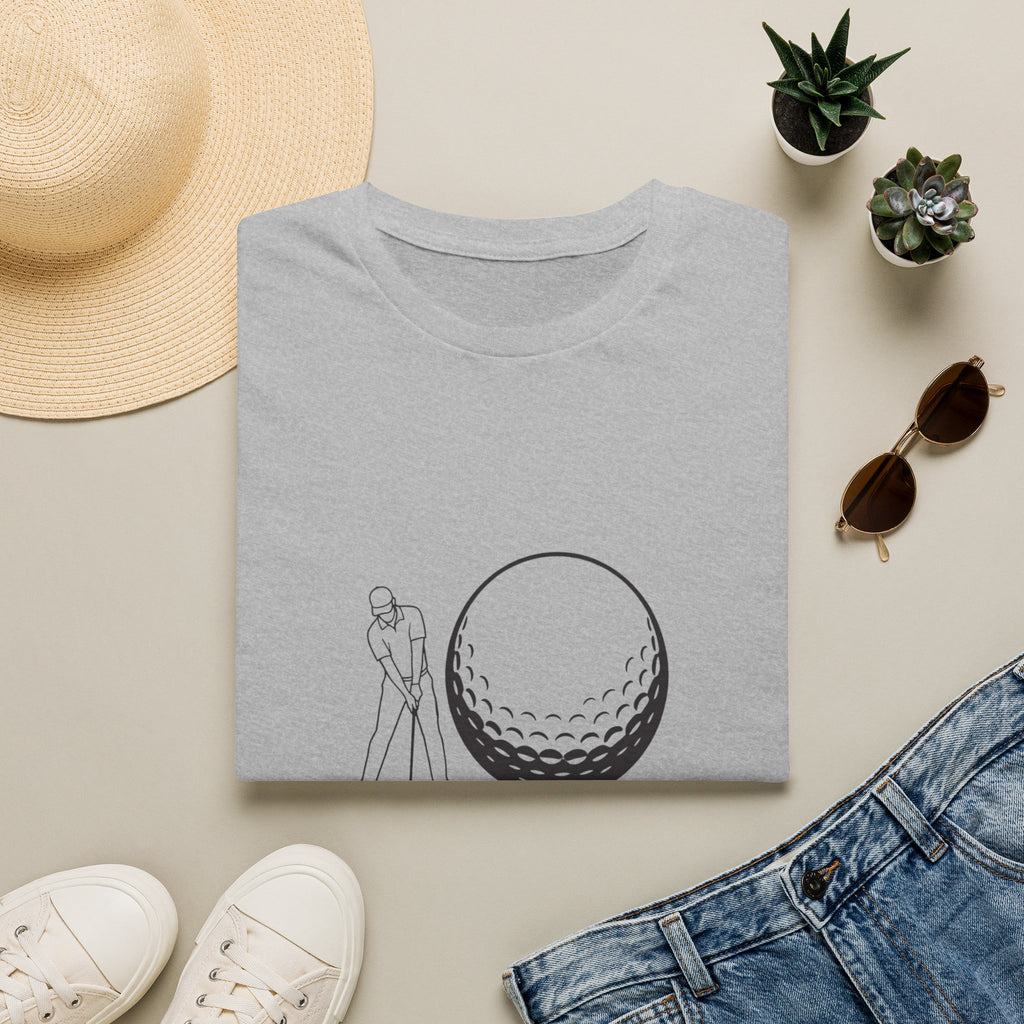 Golf T-Shirt — 'Size Matters' Funny Golf Ball Design, Golfer Gift