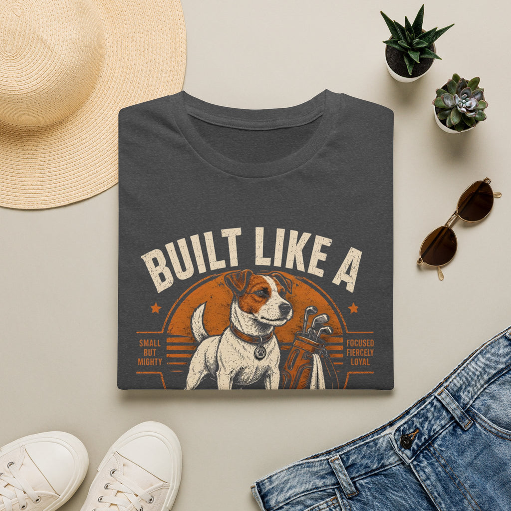 Jack Russell T-Shirt — "Built Like A Jack Russell" Vintage Dog Graphic Tee