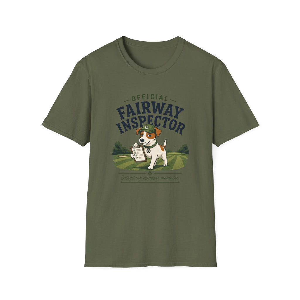 Official Fairway Inspector T-Shirt – Cute Golf Dog Graphic Tee