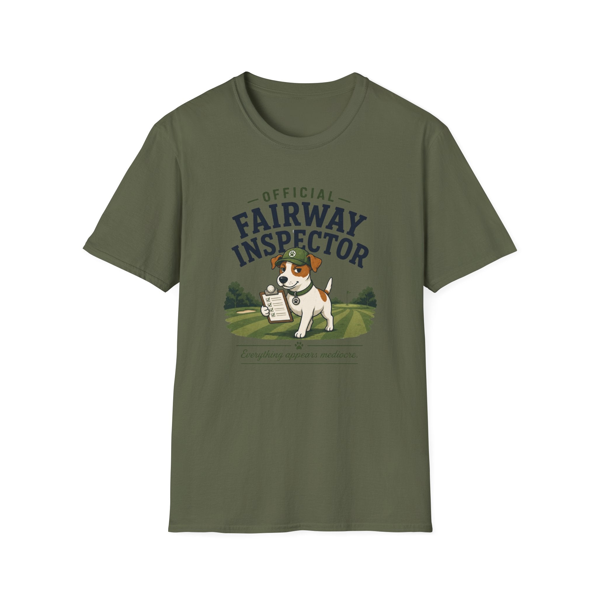 Official Fairway Inspector T-Shirt – Cute Golf Dog Graphic Tee