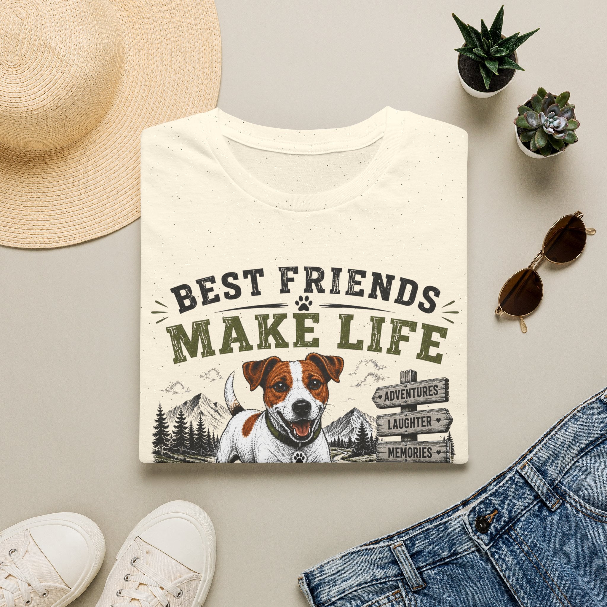 Dog Lover T-Shirt — "Best Friends Make Life" Graphic Tee