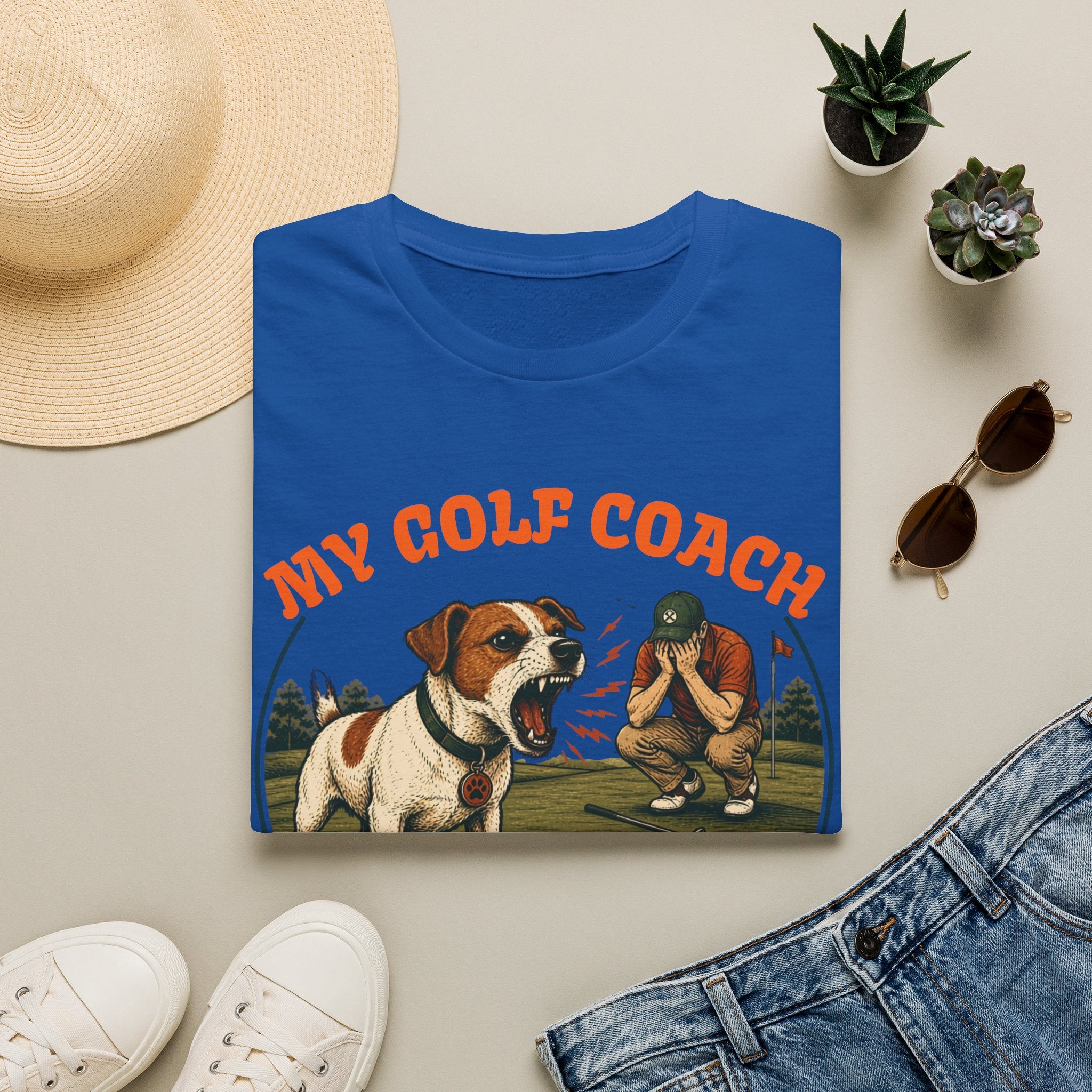 T-Shirt — My Golf Coach Has Anger Issues Vintage Golf Humor Tee