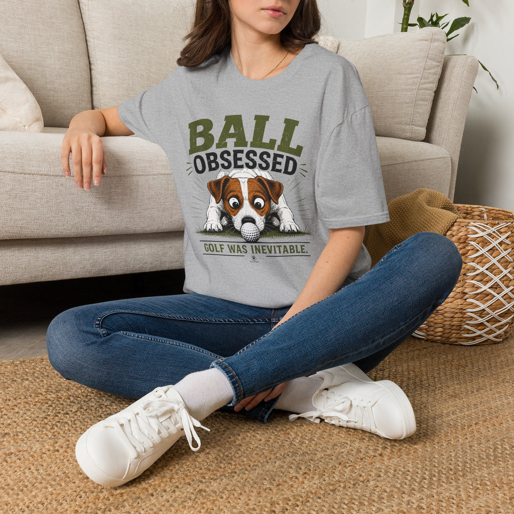 Ball Obsessed T‑Shirt – Cute Dog Golf Lover Graphic Tee