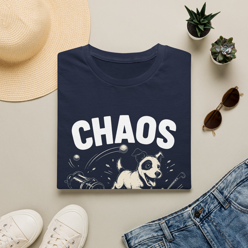 Chaos Coordinator T-Shirt — Cute Puppy "Chaos Coordinator on the Course" Graphic Tee